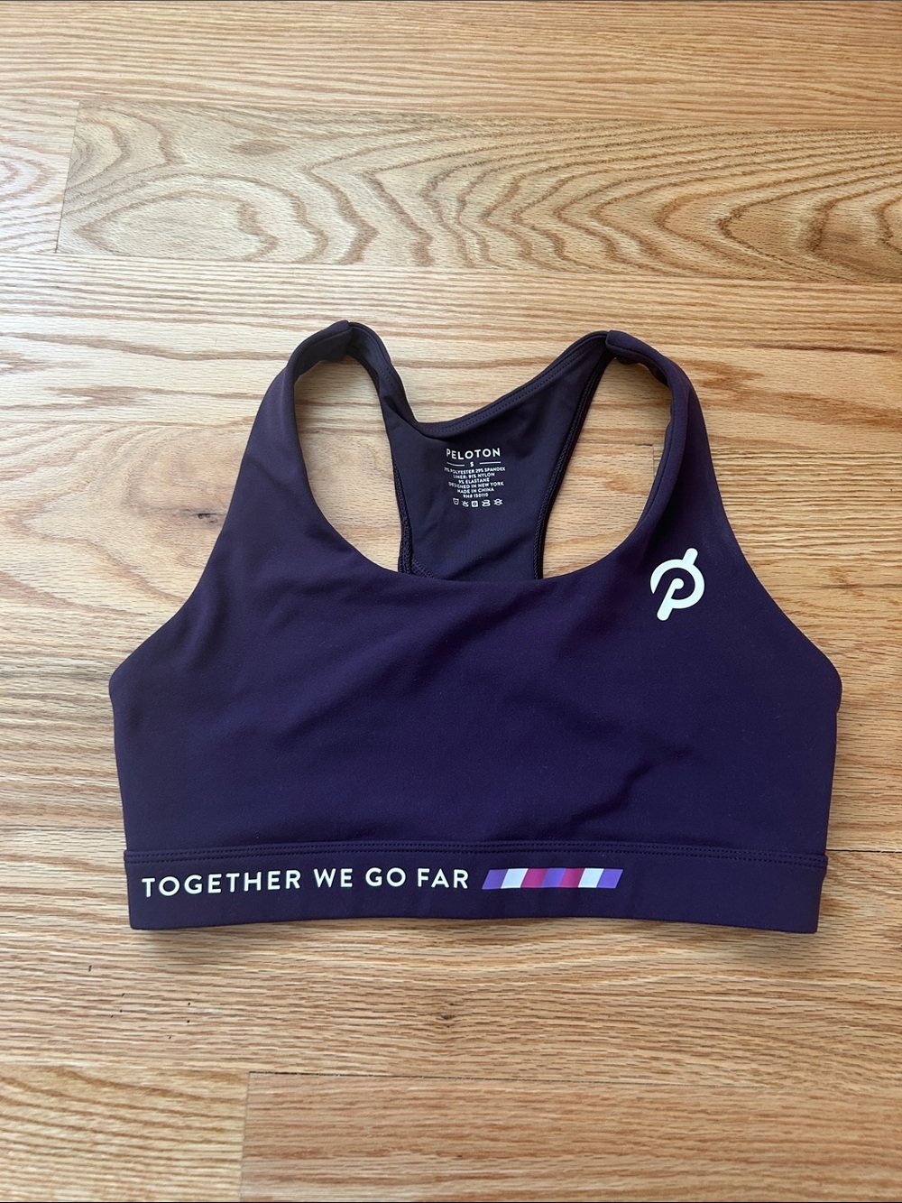 Peloton Women's Purple Cadent Spliced Back Sports Bra - small